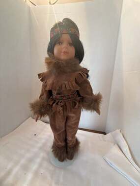 Dynasty Doll Collection Native American Porcelain Doll 17 Inch Pocahontas